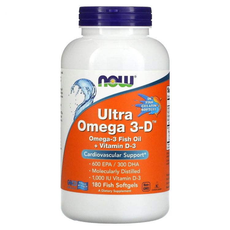 Now Foods, Ultra Omega 3-D, 180 Softgels