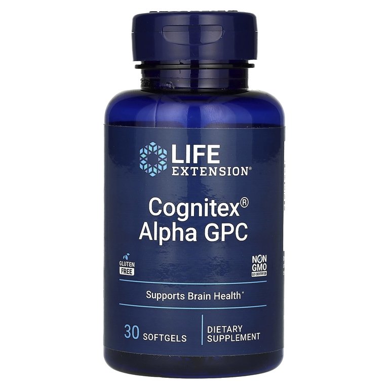 Life Extension, Cognitex Alpha GPC, 30 мягких желатиновых капсул