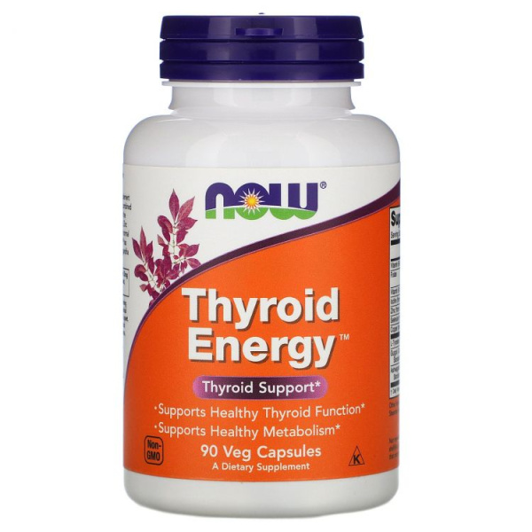 NOW "Тироид Энерджи" Thyroid Energy (капсулы массой 945 мг), 90шт